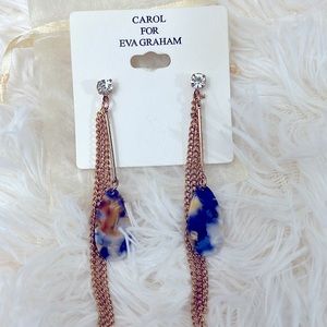 Carol For Eva Graham Earrings In Blue/Gold